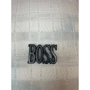 GUC BOSS Belt Buckle Metal Black 2.75" x 1.75"
